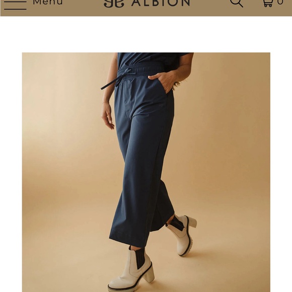 Albion Audrey Wide Leg Pants, Blue - Picture 7 of 7